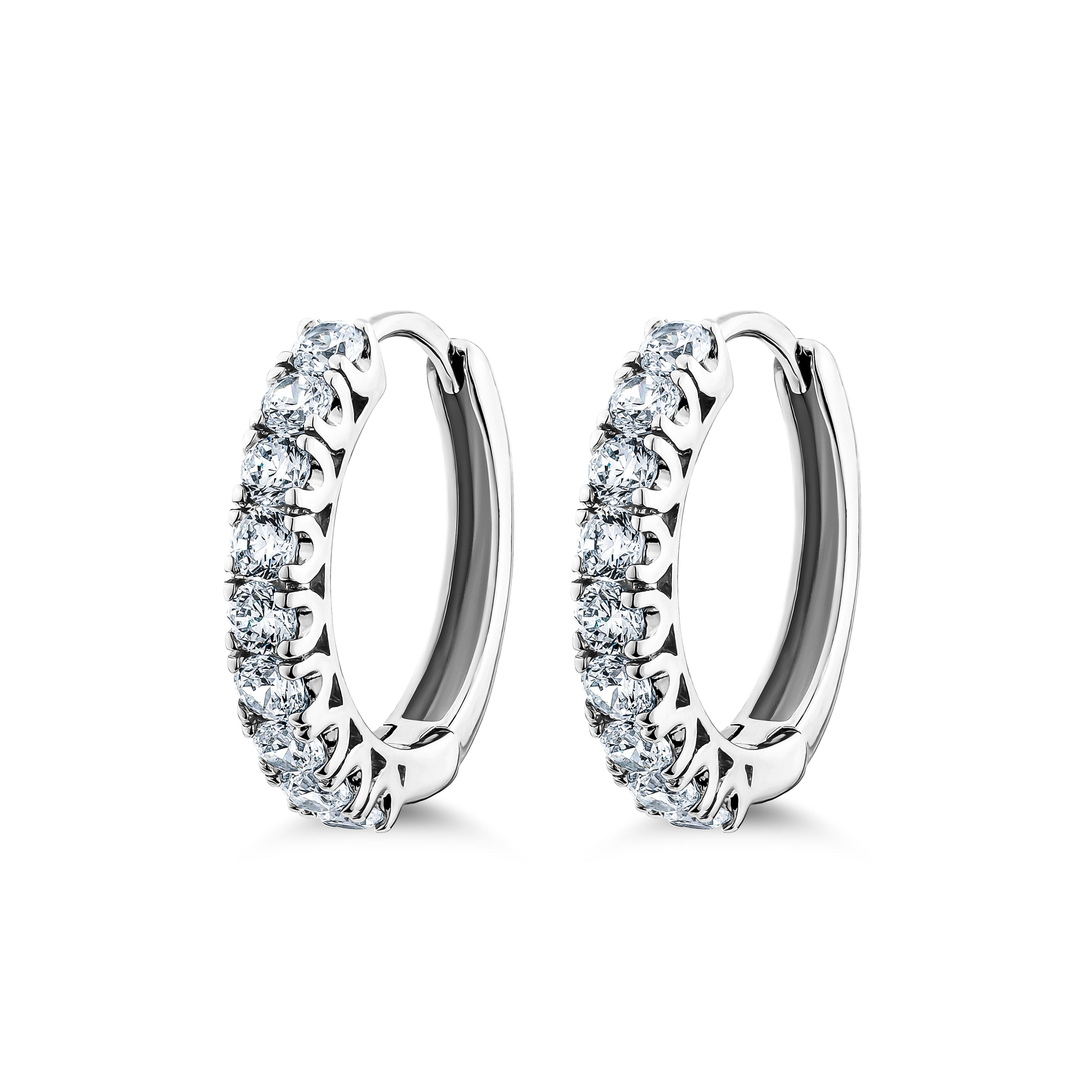 SEMI HOOP 9-STONES EARINGS