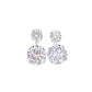 DOUBLE ROUND DIAMOND DROP EARRINGS