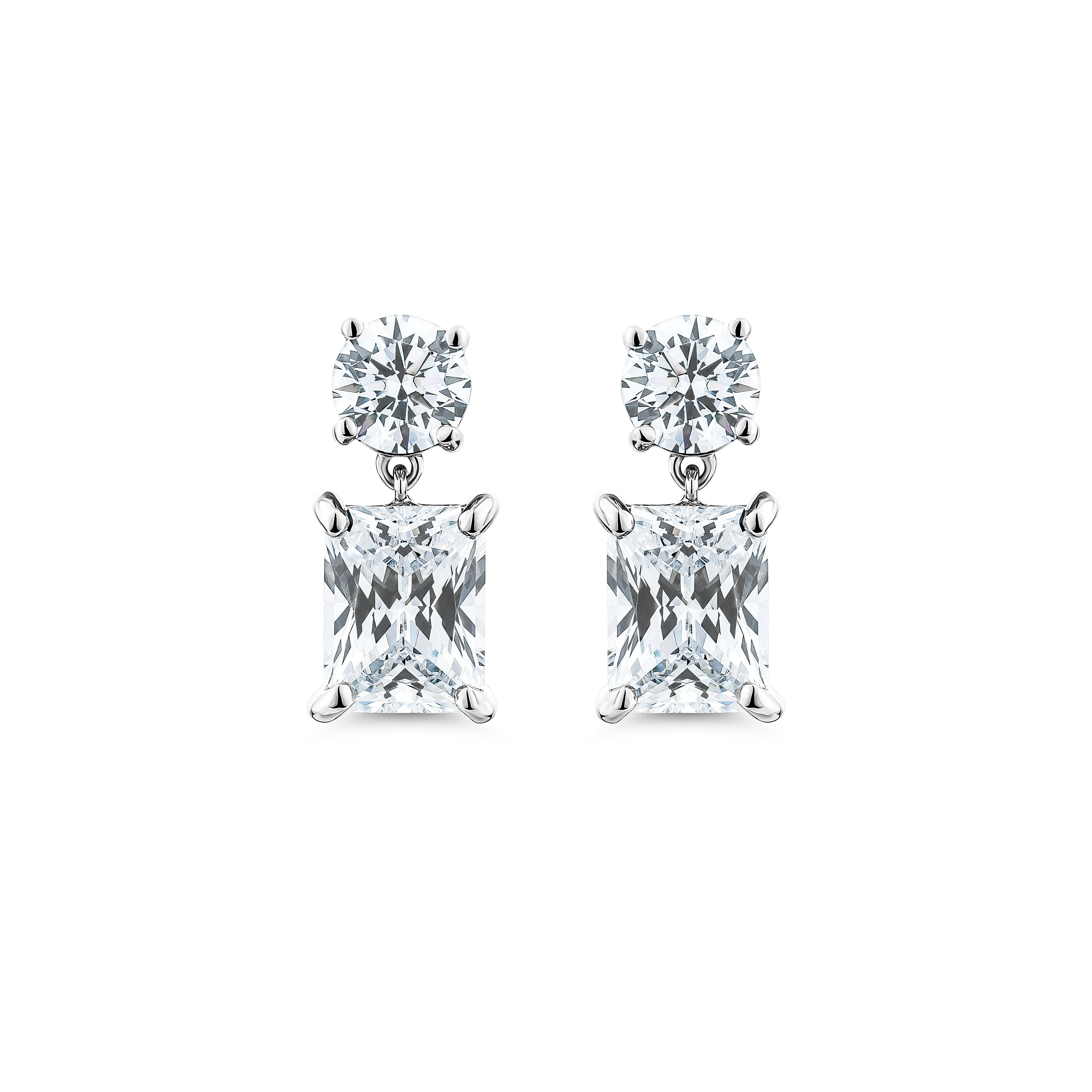 BRILLIANT & RADIANT CUT DROP EARRINGS