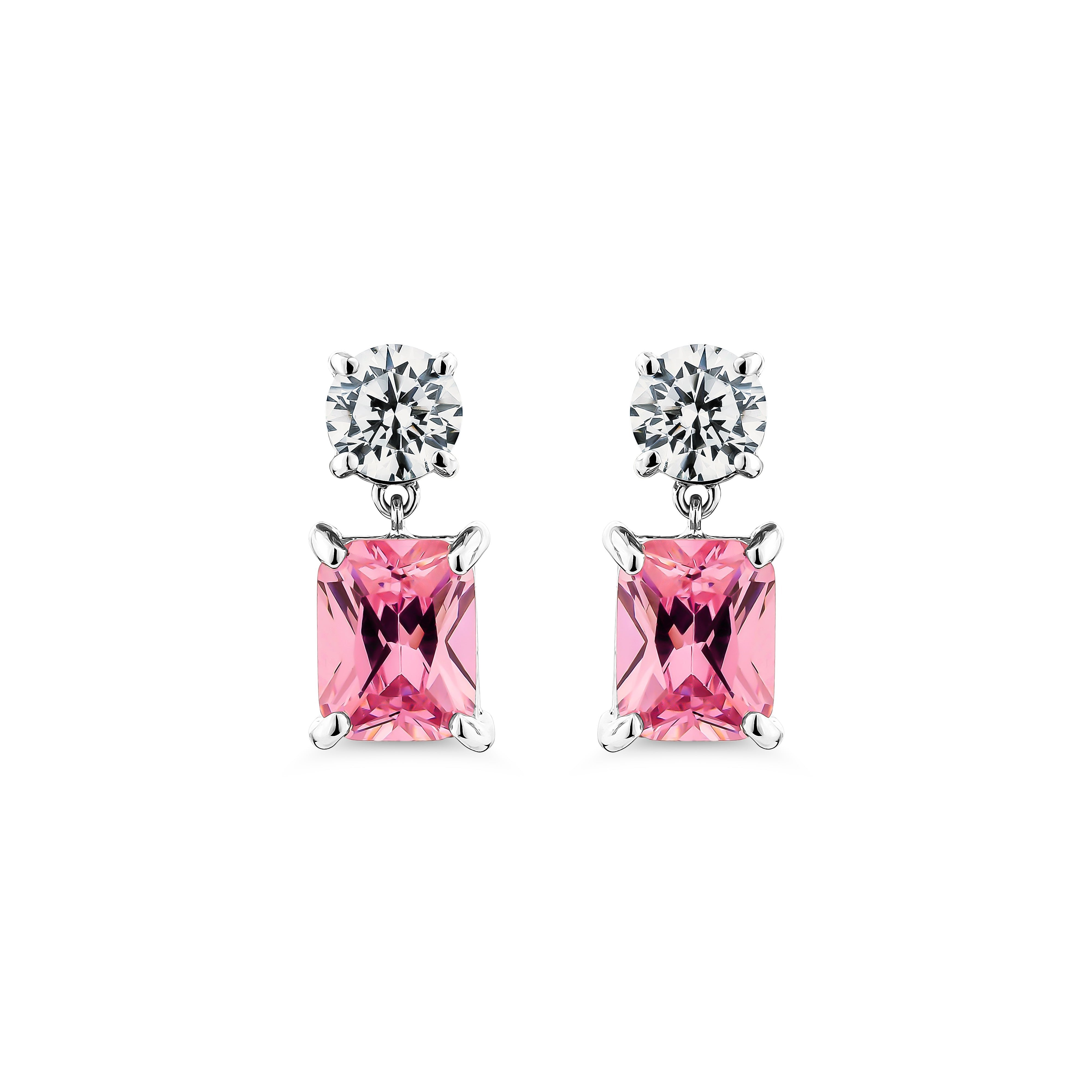 BRILLIANT & RADIANT CUT DROP EARRINGS