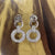 DOUBLE CIRCLE DIAMOND SIMULANT EARRINGS