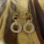 DOUBLE CIRCLE DIAMOND SIMULANT EARRINGS