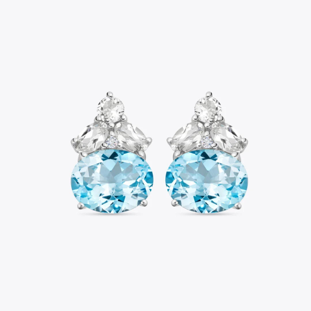 أقراط بيضاوية وبتلات