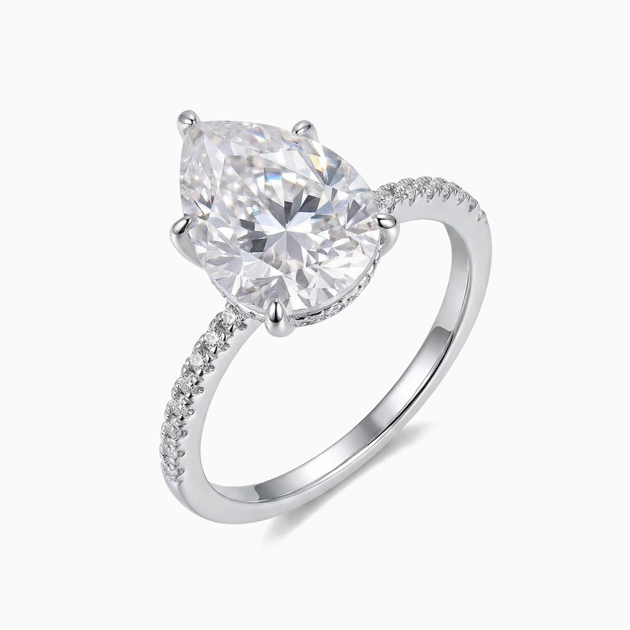 Eden 6.5 MM Ring Moissanite - WHITE GOLD