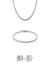 S-LINK TENNIS NECKLACE AND MATCHING TENNIS BRACELETE AND STUD EARRINGS