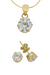 ROUND BRILLIANT SOLITAIRE PENDANT  WITH MATCHING SOLITAIRE STUD EARRINGS