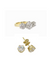 3-STONE (2CT) BRILLIANT RING WITH MATCHING SOLITAIRE STUD BRILLIANT EARRINGS