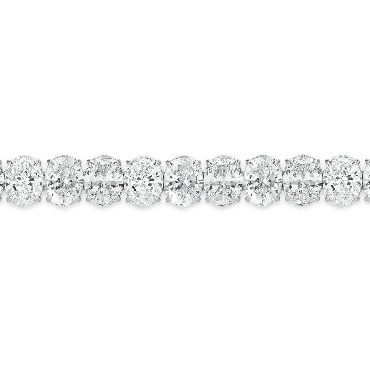 6MM OVAL CUT TENNIS BRACELET - WHITE GOLD