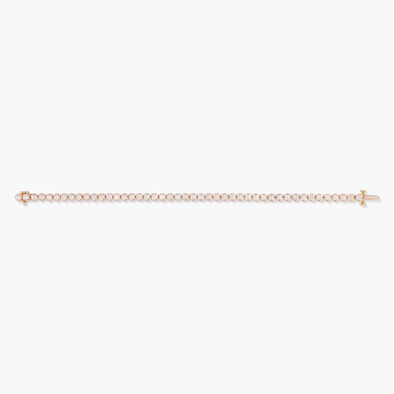 BEZEL SET TENNIS BRACELET - ROSE GOLD