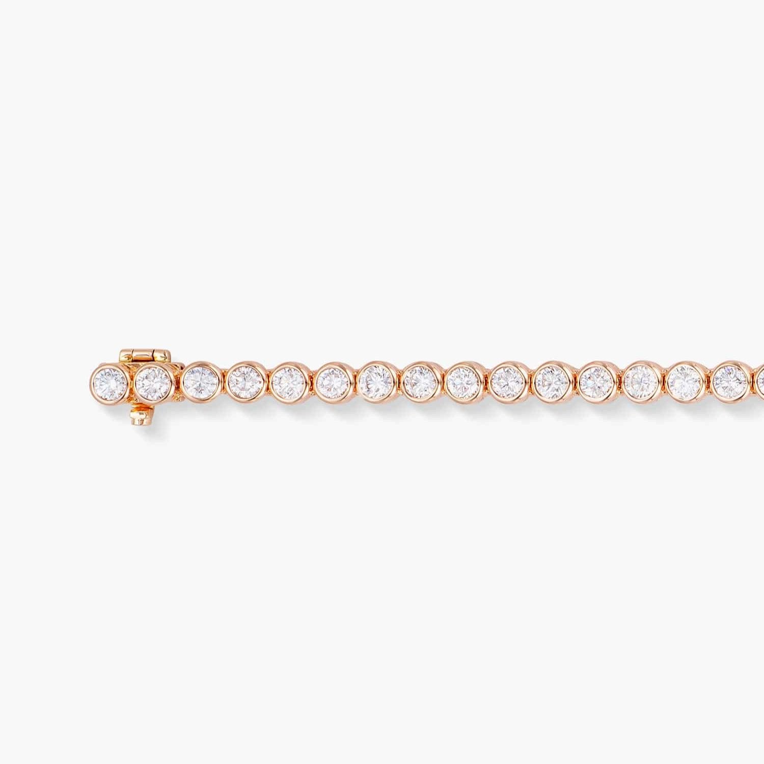 BEZEL SET TENNIS BRACELET - ROSE GOLD