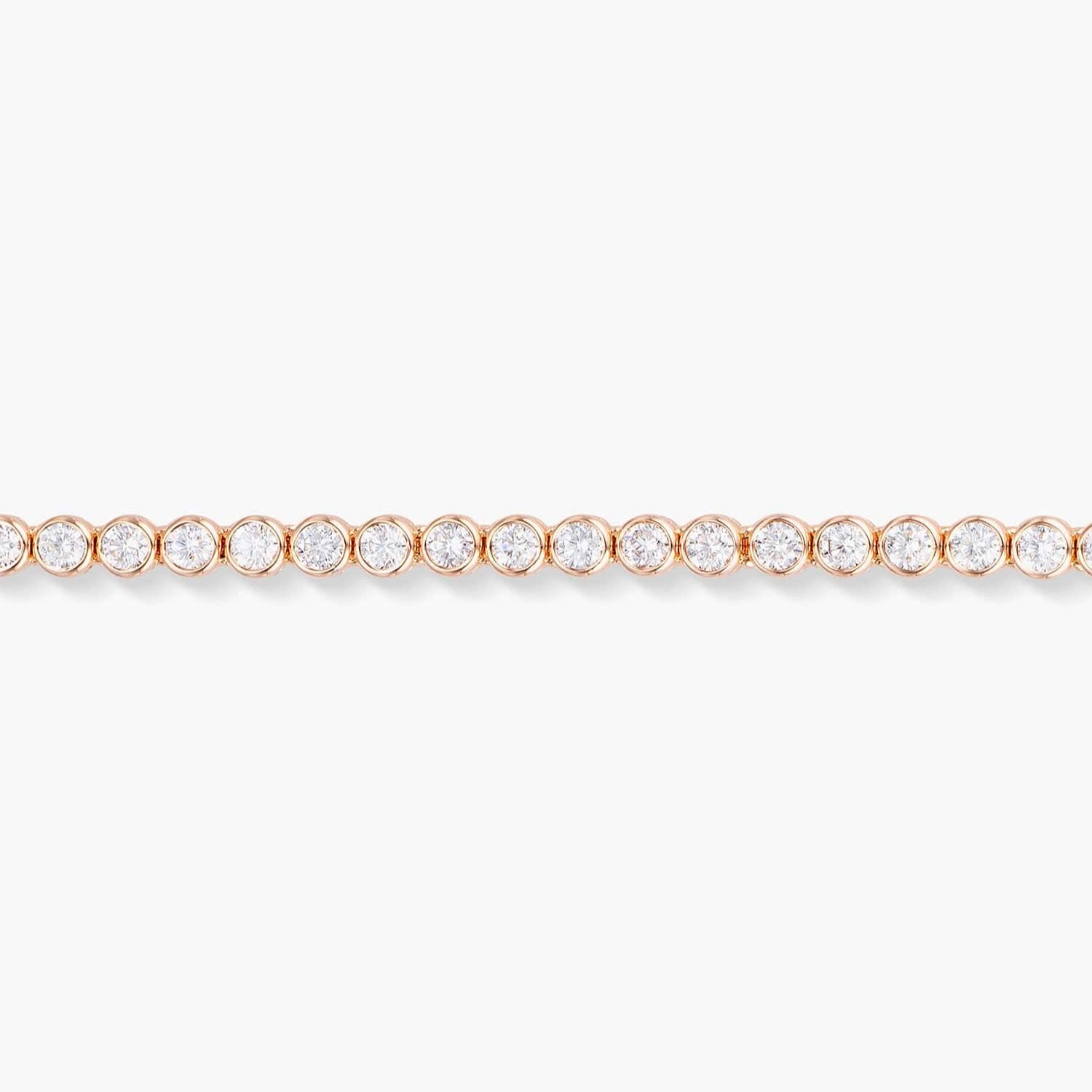 BEZEL SET TENNIS BRACELET - ROSE GOLD