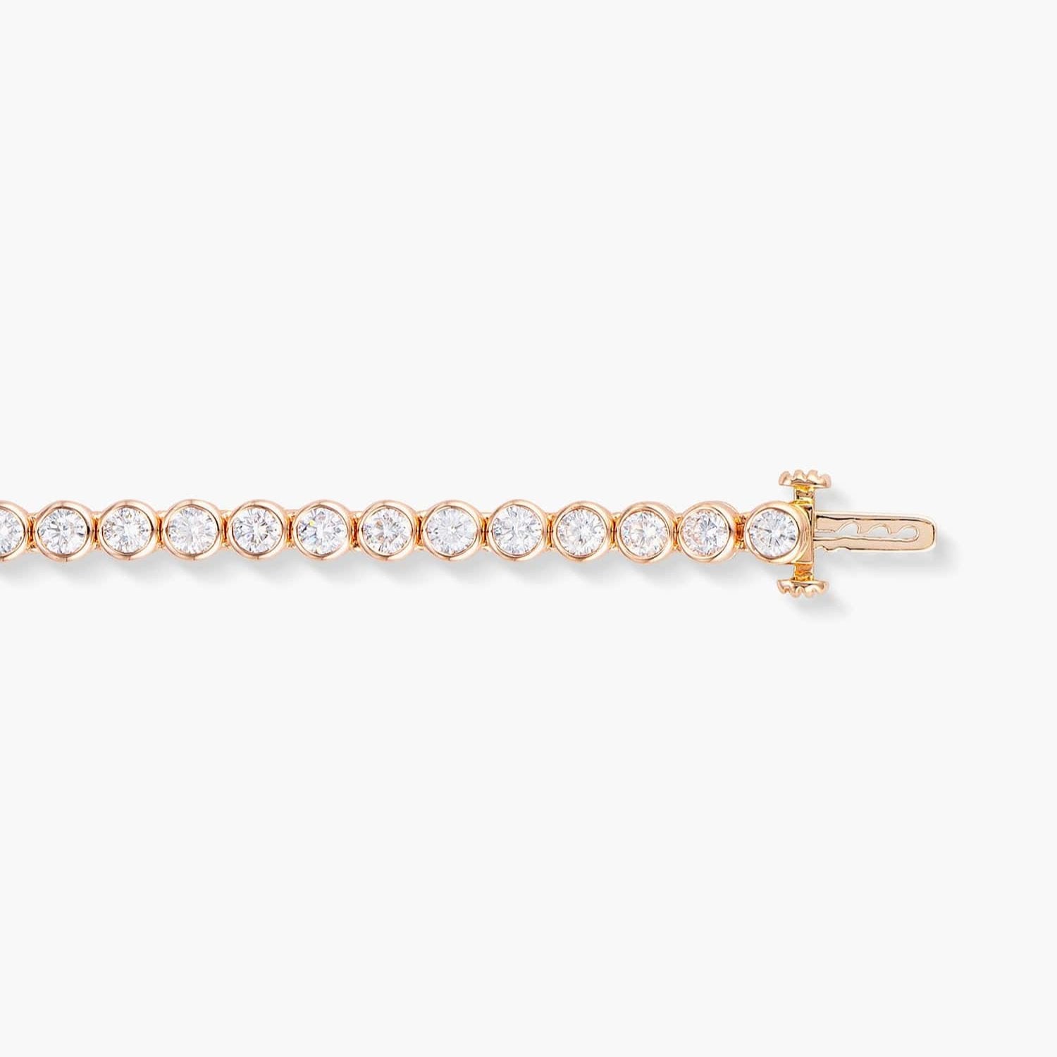 BEZEL SET TENNIS BRACELET - ROSE GOLD