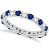 ALTERNITIVE BLUE SAPPHIRE AND CLEAR FULL ETERNITY BAND