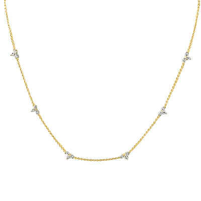 DELICATE DIAMOND CLUSTER NECKLACE