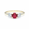 BRILLIANT CUT RUBY TRIO