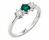 EMERALD GREEN TRILOGY RING