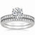 PAVE BRILLIANT CUT RING WITH MATCHING  MILGRAIN SETTING BAND