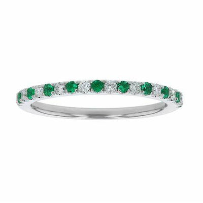 ALTERNATING EMERALD 1/2 ETERNITY RING