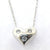 SOLID HEART WITH 3 SMALL STONES – PENDANT & CHAIN