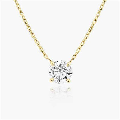 3.5CT SOLITAIRE ROUND NECKLACE