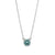 AQUA MARINE ROUND SOLITAIRE NECKLACE