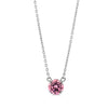 BRILLIANT PINK SOLITAIRE NECKLACE