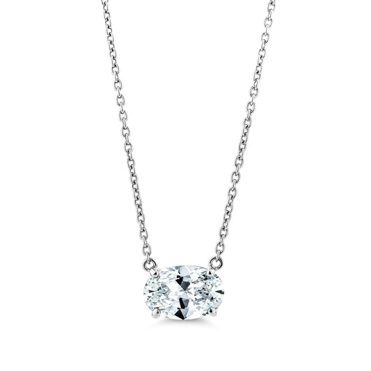 5CT SOLITAIRE OVAL NECKLACE