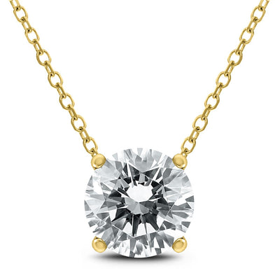 3.5CT ROUND SOLITAIRE NECKLACE