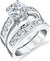 2CT BRILLIANT CUT SOLITAIRE WITH PRINCESS SIDES  & MATCHIN BAND