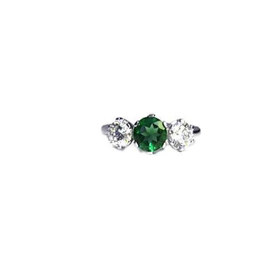 EMERALD GREEN TRILOGY RING