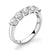 5 STONE BRILLIANT CUT 1/2  ETERNITY RING