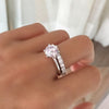 BRILLIANT CUT SOLITAIRE RING WITH MATCHING BRILLIANT CUT FULL ETERNITY RING