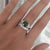 THREE STONE EMERALD RING WITH MATCHING CURVED ETERNITY BAND
