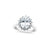 2CT OVAL CUT HALO RING WITH  SURROUNDING BRILLLIANTS