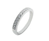 HALF ETERNITY ROUND BRILLIANT PAVE SET WITH MILIGRAIN RING