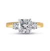 CUSHION & ROUND THREE DIAMOND RING