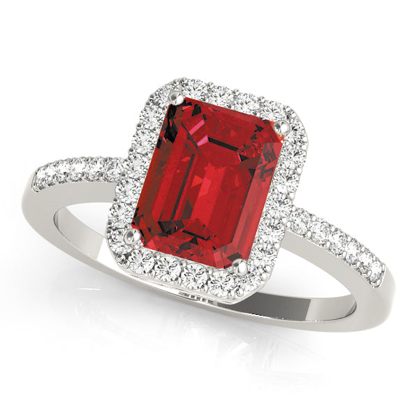 The Signiture 1% Emerald Cut Halo Ring