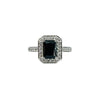 EMERALD CUT HALO RING