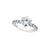 2CT SOLITAIRE RING ON HALF ETERNITY BAND