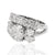 CLASSIC CUSHION CUT FIVE STONE RING MATCHING WITH OVAL-CUT THREE-STONE RING