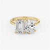 4.19CT & 1.80CT TOI ET MOI EMERALD, PEAR & EMERALD CUT RING