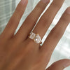 4.9CT & 1.8CT PEAR & EMERALD CUT  TOI ET MOI WEDDING RING