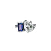 TOI ET MOI BLUE SAPPHIRE EMERALD & PEAR RING