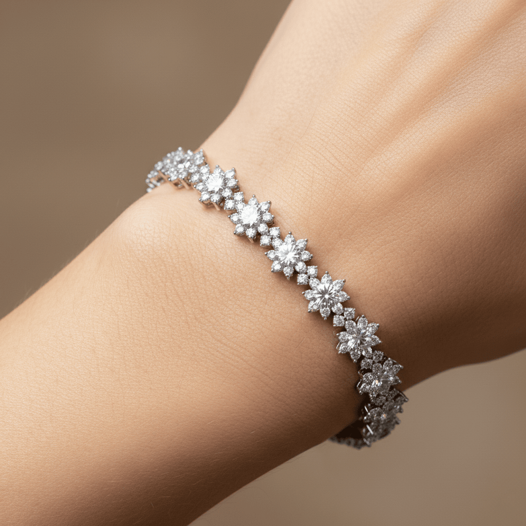 سوار تنس مويسانيتي 3 مم - لون D - VVS1