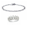 MARQUISE TENNIS BRACELET AND MATCHING 7 STONE MARQUISE RING