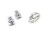 CUSHION CUT & ROUND 3 DIAMOND RING WITH MATCHING EARRINGS