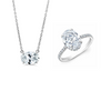 OVAL PAVE RING & MATCHING SOLITAIRE OVAL NECKLACE