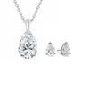 PEAR-SHAPE SOLITAIRE NECKLACE & MATCHING EARINGS