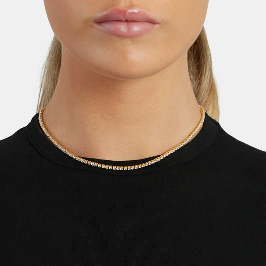 PETITE 2.25MM TENNIS NECKLACE - GOLD