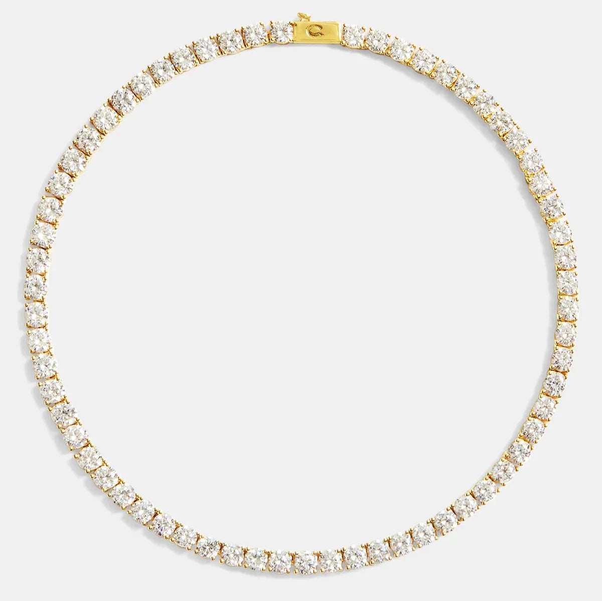 4MM TENNIS NECKLACE - GOLD